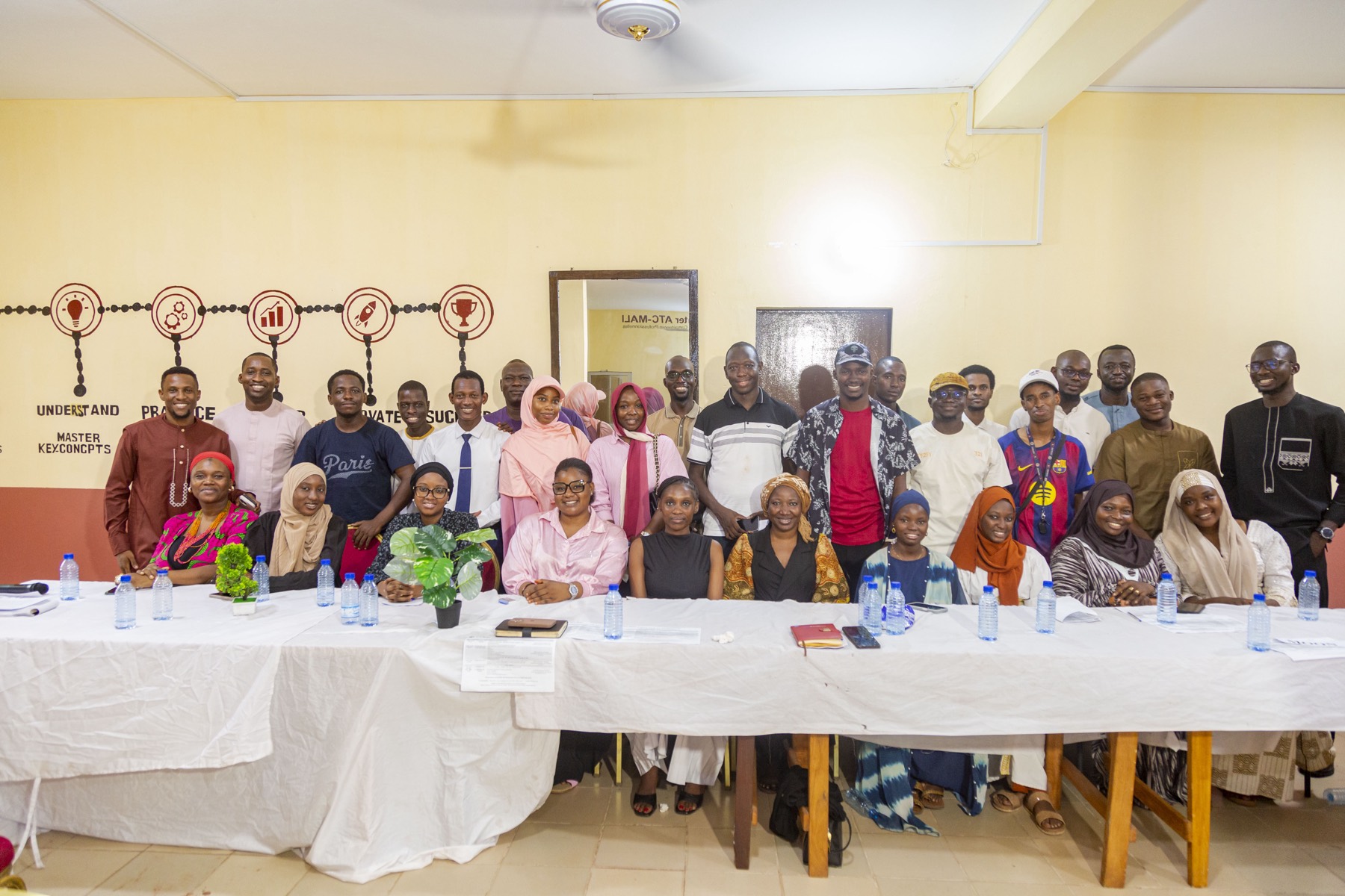 Salle ATC-Mali configurée pour un séminaire, Bacodjicoroni ACI, Bamako